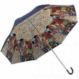 名画晴雨兼用折り畳み傘　クリムト　抱擁　UVカット率99%以上